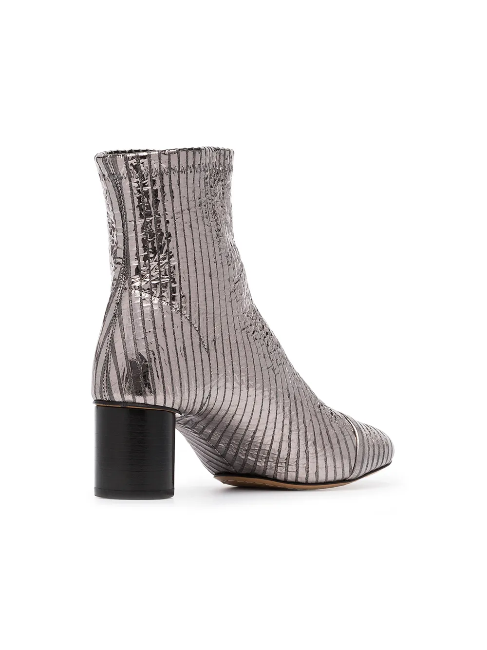 ISABEL MARANT Datsy 50 laarzen van kalfsleer en lamsvacht Metallic