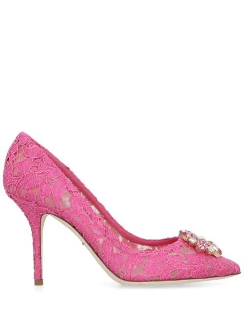 Dolce & Gabbana Taormina-lace crystal-embellished pumps