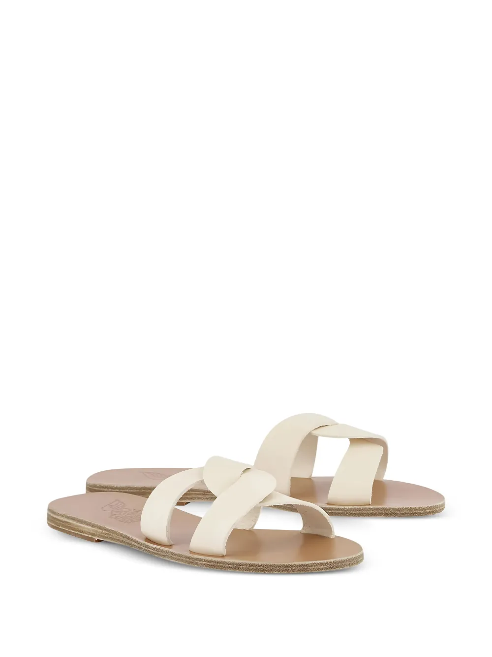 Ancient Greek Sandals Desmos Double-strap Leather Sandals - White 