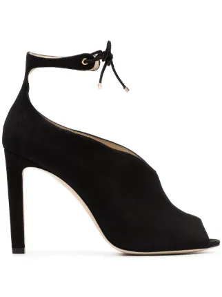 white open toe booties