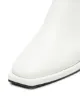 Reike Nen white 80 square toe leather ankle boots
