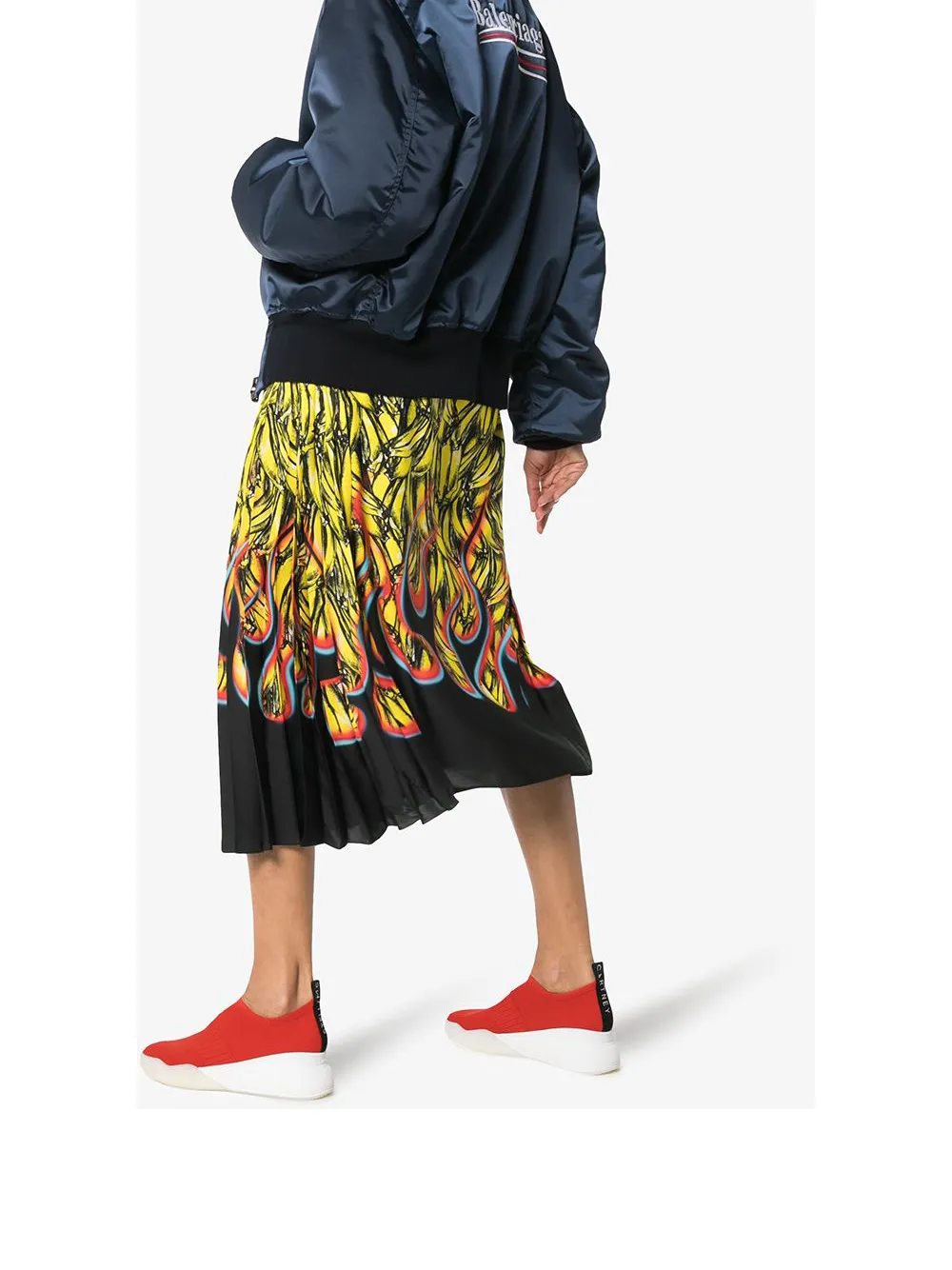 Stella McCartney rode en wit Loop sokken sneakers Rood