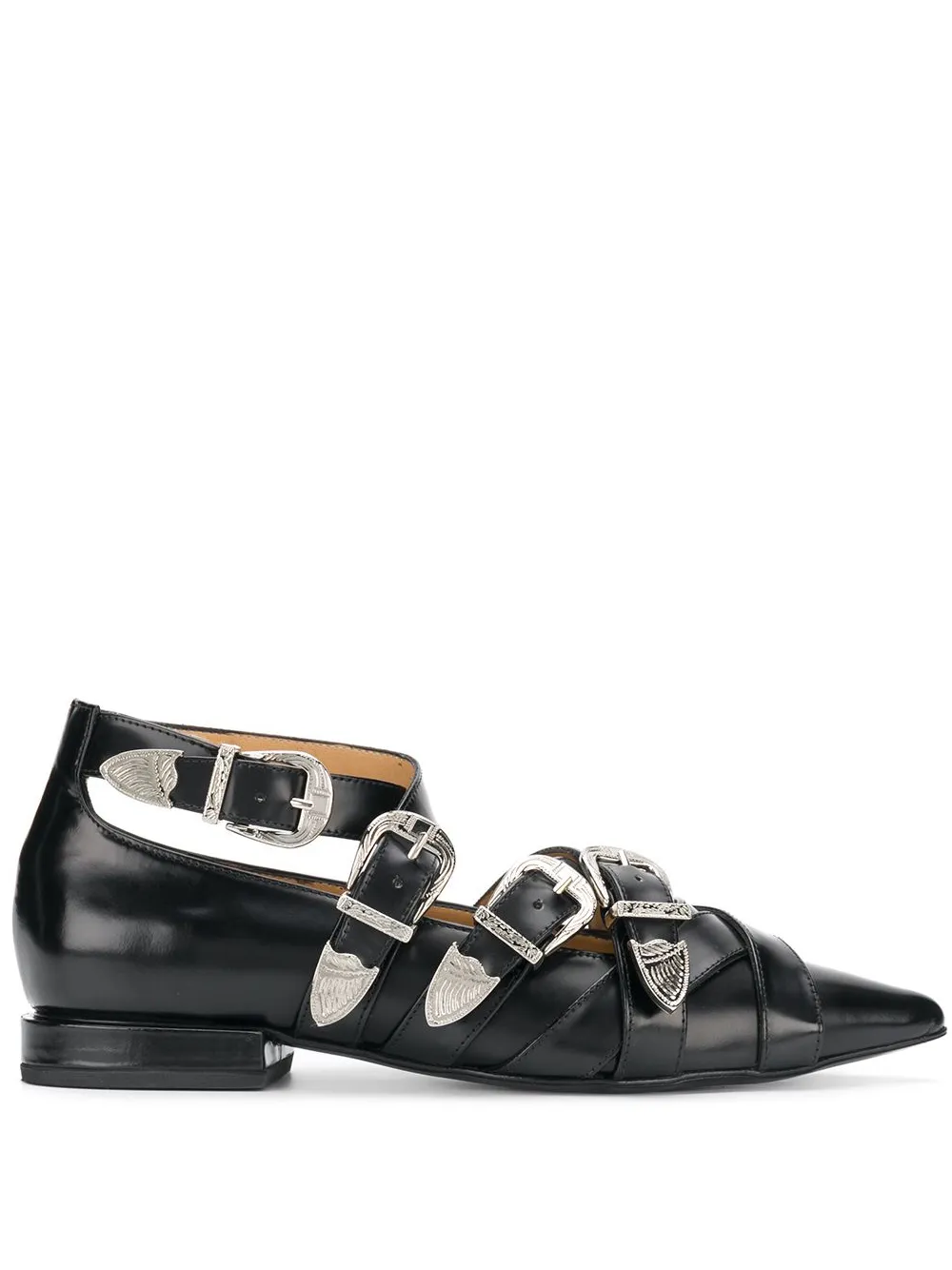 Toga Pulla Buckled Pointed Loafers - Farfetch