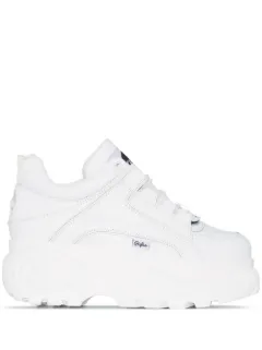 Buffalo white chunky platform trainers clearance