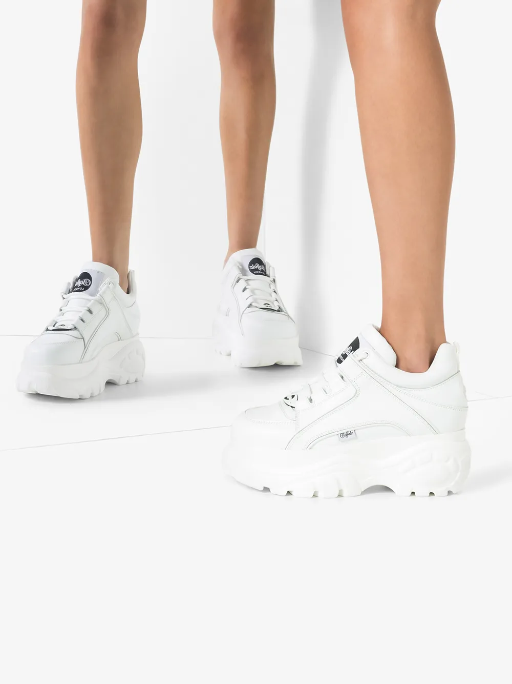Buffalo classic low white patent leather online