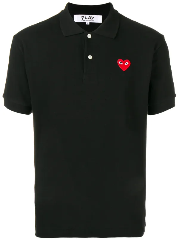 Cdg black polo on sale