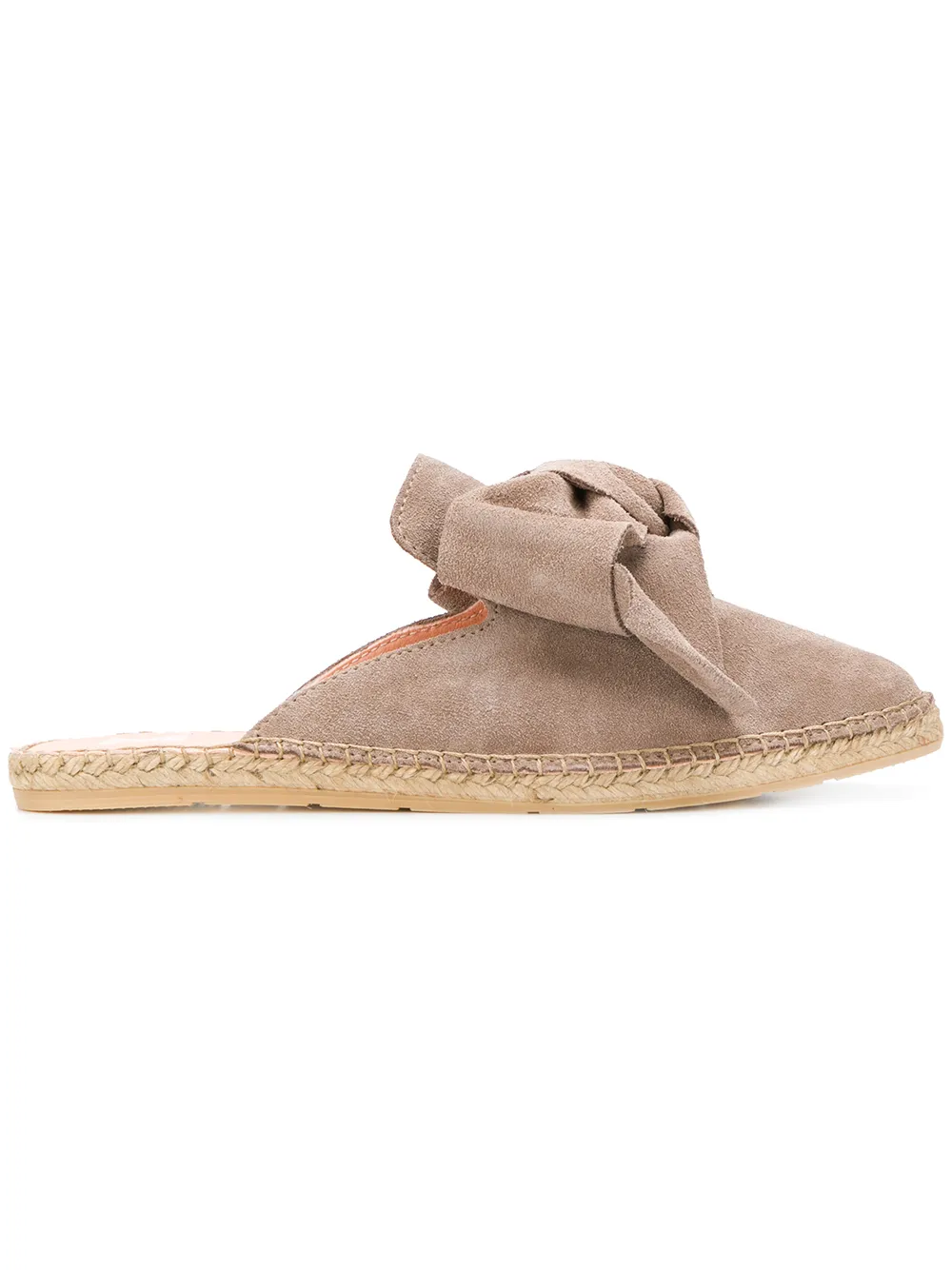 Manebi bow front mule style espadrilles Neutrals