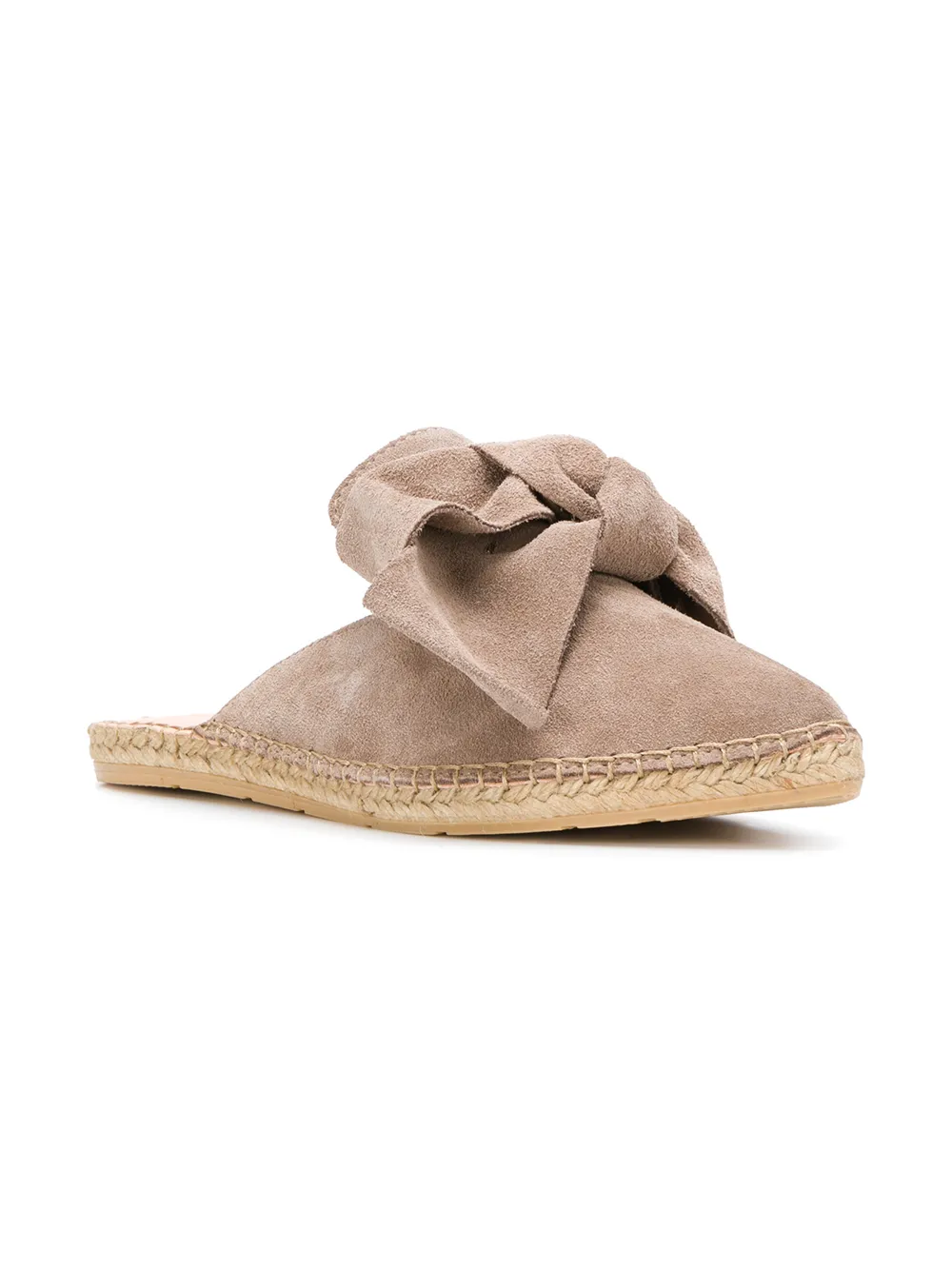 Manebi bow front mule style espadrilles Neutrals