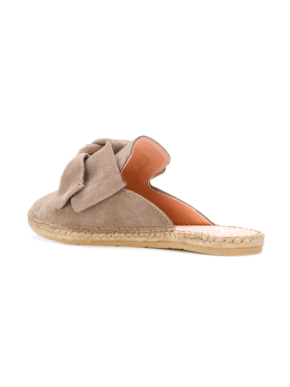 Manebi bow front mule style espadrilles Neutrals
