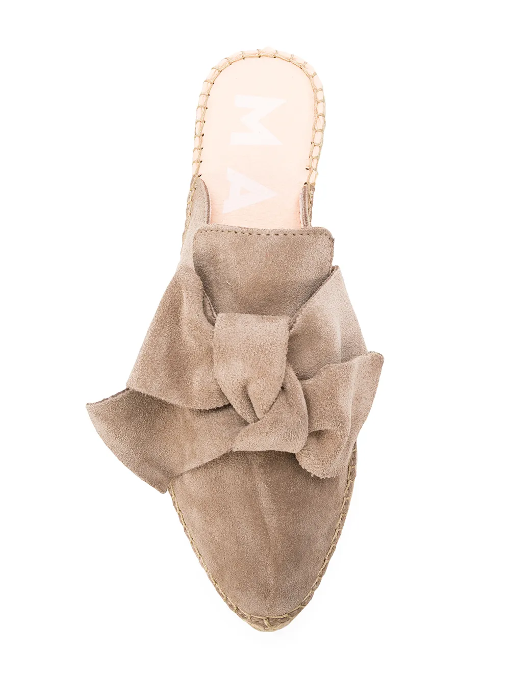 Manebi bow front mule style espadrilles Neutrals