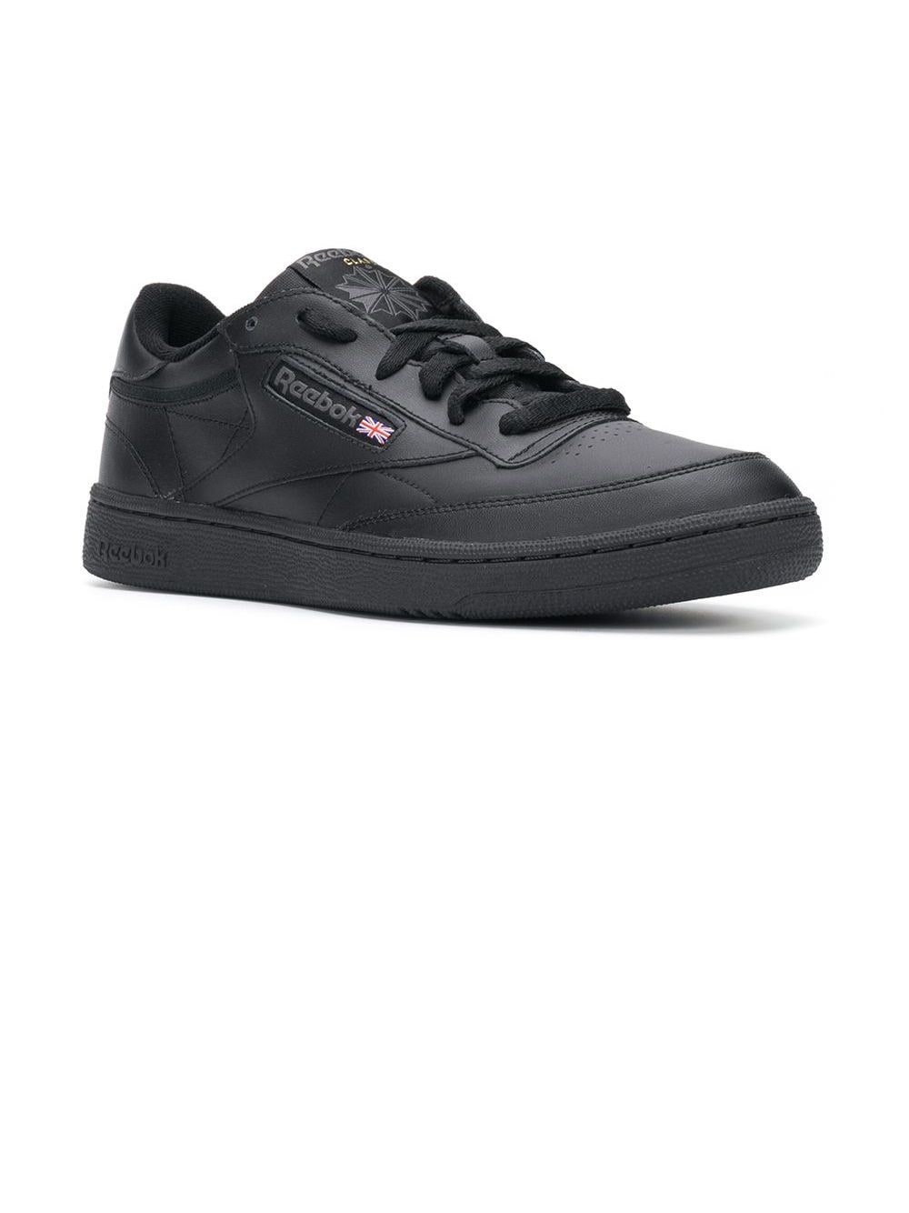 Shop Reebok Club C Lace-up Sneakers In Black