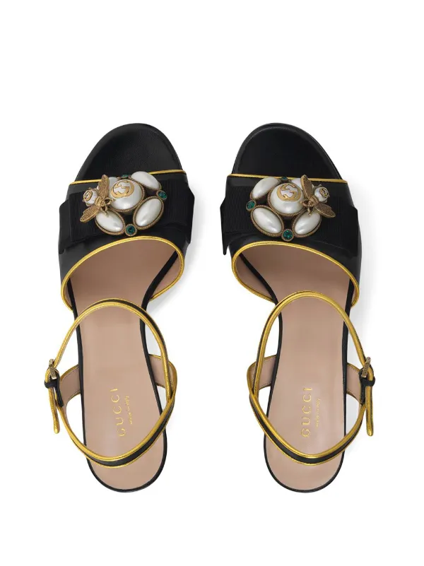 gucci bee flip flops