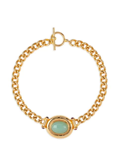 Susan Caplan Vintage 1990s oval-pendent necklace