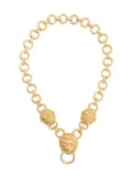 Susan Caplan Vintage 1980s Vintage Kenneth Jay Lane Doorknocker Necklace - Gold