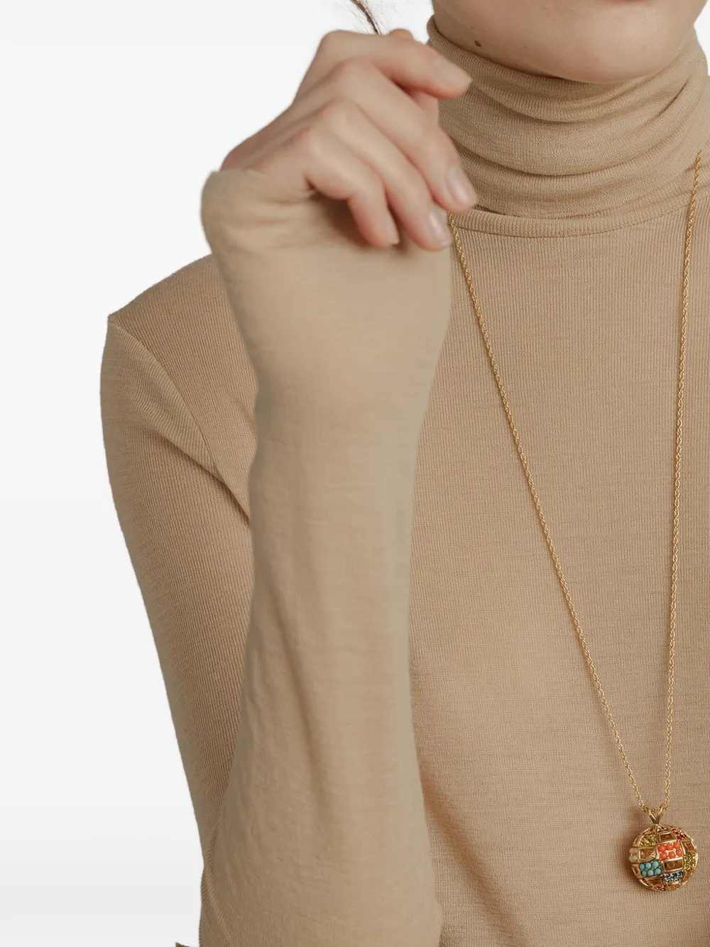 1980s Ball-Pendant Necklace