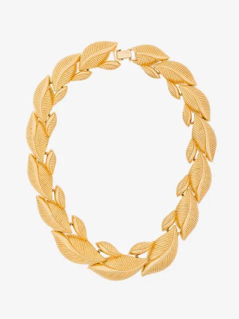 Monet Pre-Owned 1980s Statement Leaf Necklace