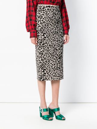 leopard print pencil skirt展示图