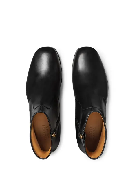 gucci stripe leather boot