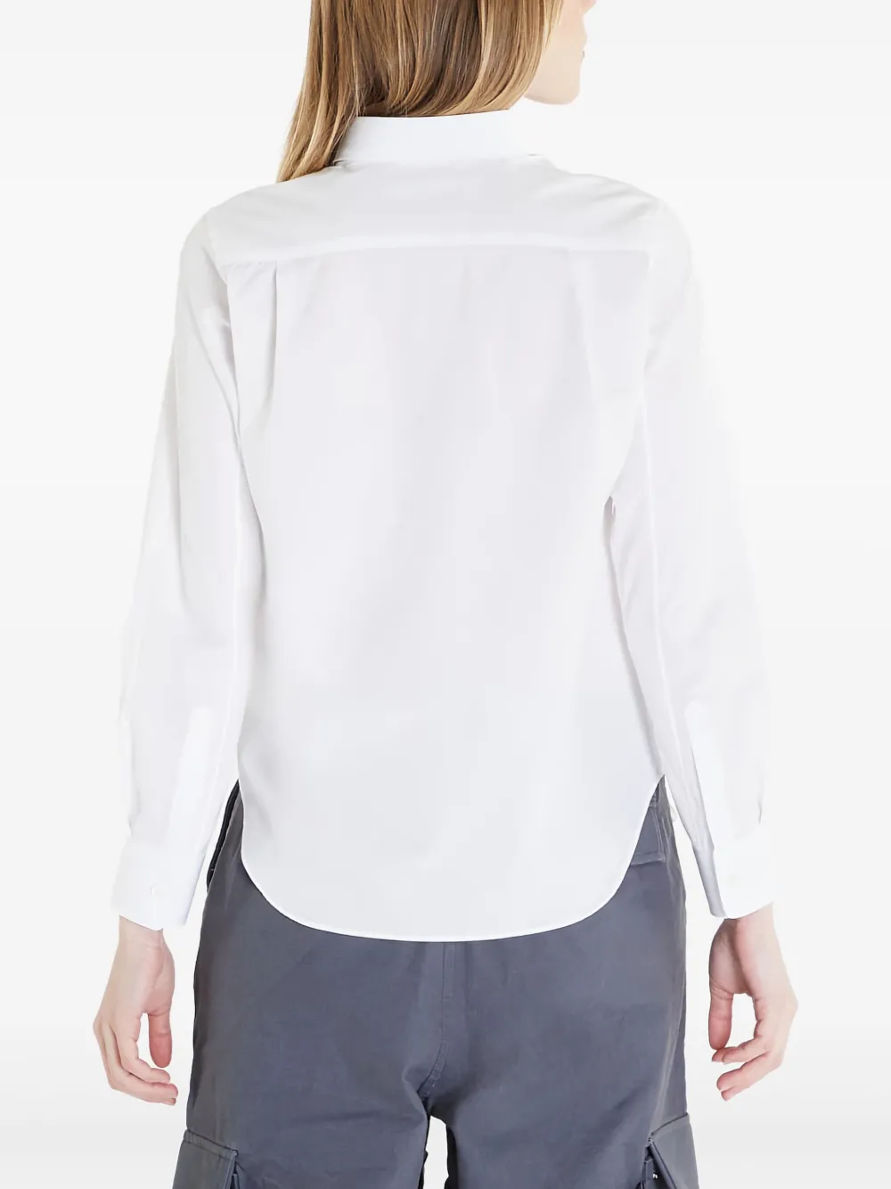 Comme Des Garçons Play Hemd Mit Logo Stickerei   Weiß 
