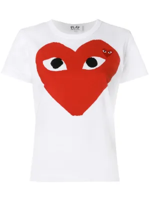 Comme des garcons play womens t shirt best sale