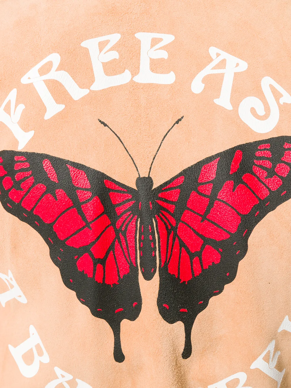 Off-White free as a butterfly bomber jacket Beige