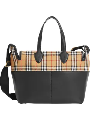 Baby Changing Bags From Burberry Kids Luxury Kidswear Farfetch Vintage Check And Leather Baby Changing Tote