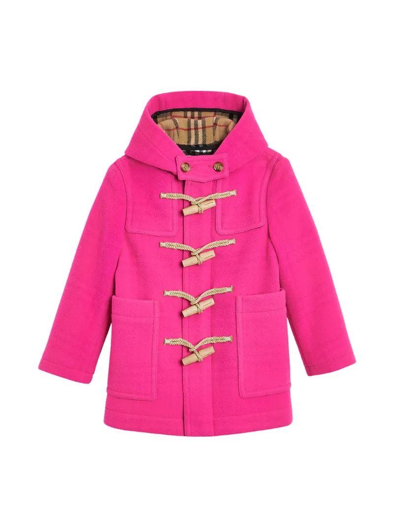 Burberry Kids Double-faced Wool Duffle Coat