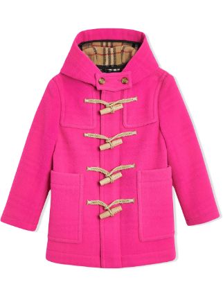 Burberry Kids Double-faced Wool Duffle Coat - Farfetch