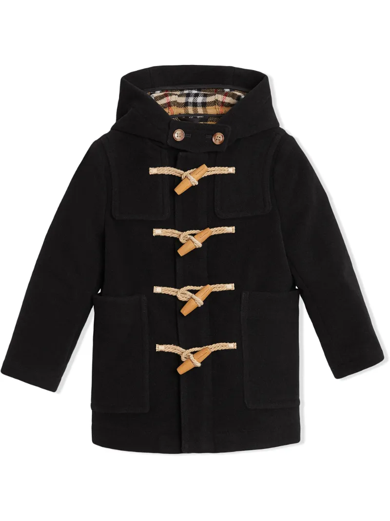 Burberry Kids Double-faced Wool Duffle Coat