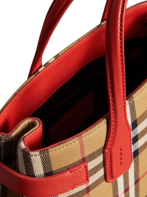 Burberry The Small Banner In Vintage Check And Leather - Farfetch