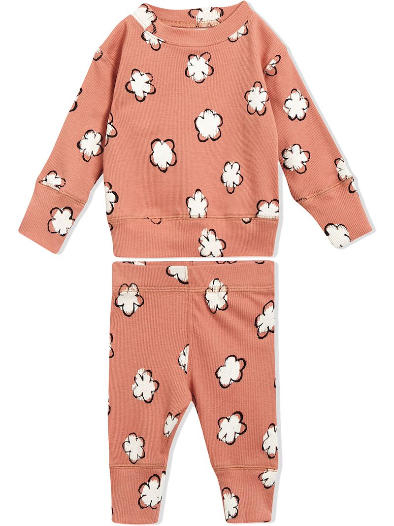 Burberry Kids Flower Print Cotton Four-piece Baby Gift Set