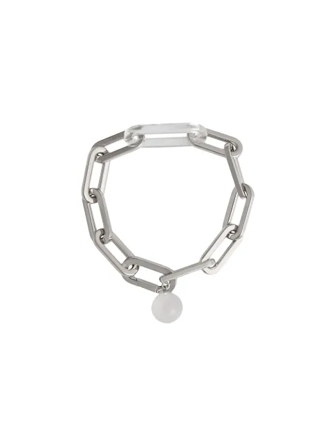 Burberry Gl Charm Palladium Plated Link Bracelet 699 Ss19 Burberry Gl Charm Palladium Plated Link Bracelet