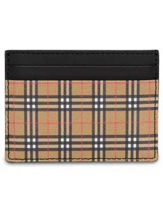 burberry vintage check card case
