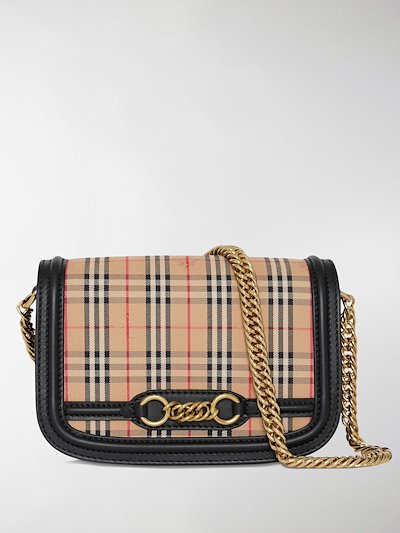 Burberry 1983 Check Link Bag black | MODES