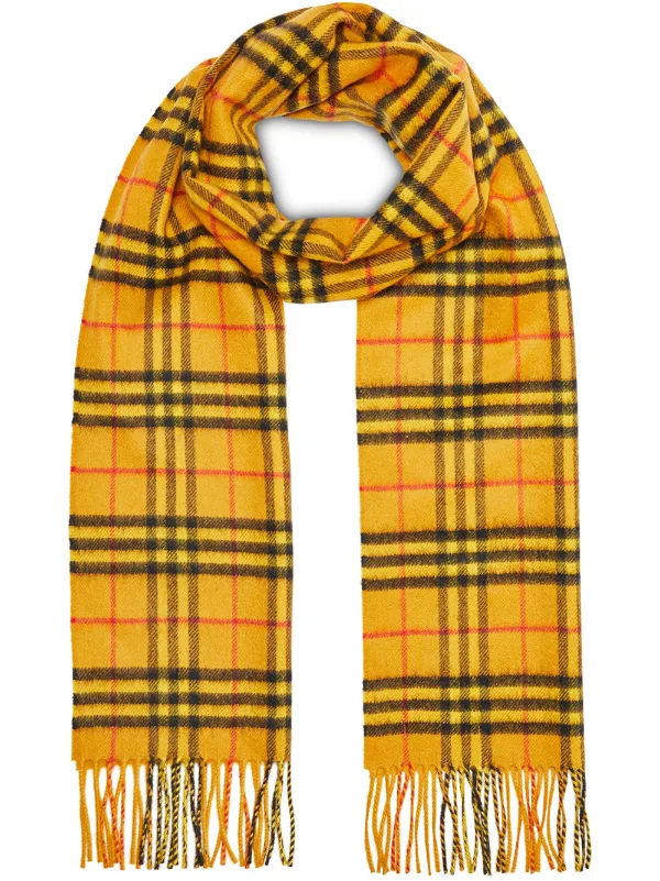 burberry classic vintage check cashmere scarf