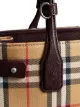 Burberry The Small Banner in Vintage Check and Leather