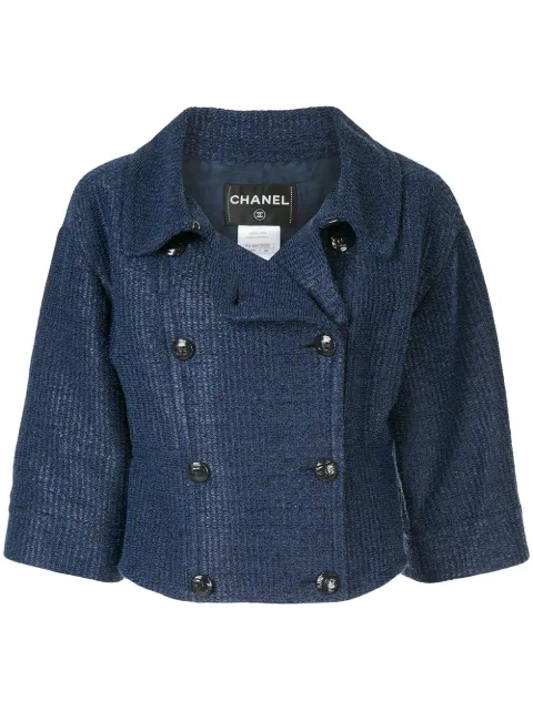 CHANEL Pre-Owned chamarra corta con doble botonadura