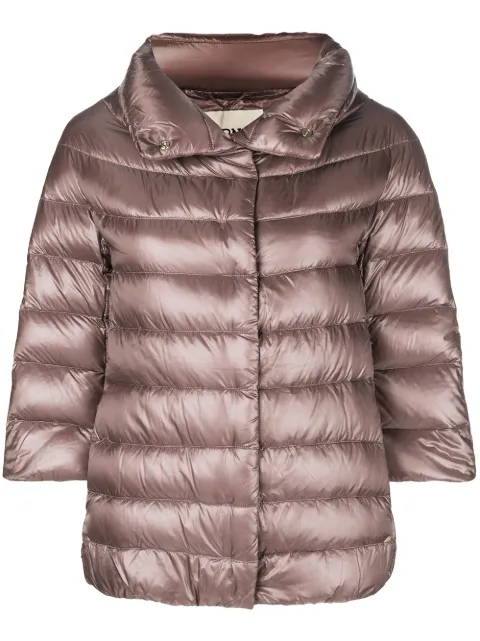 Herno three-quarter sleeve puffer jacket
