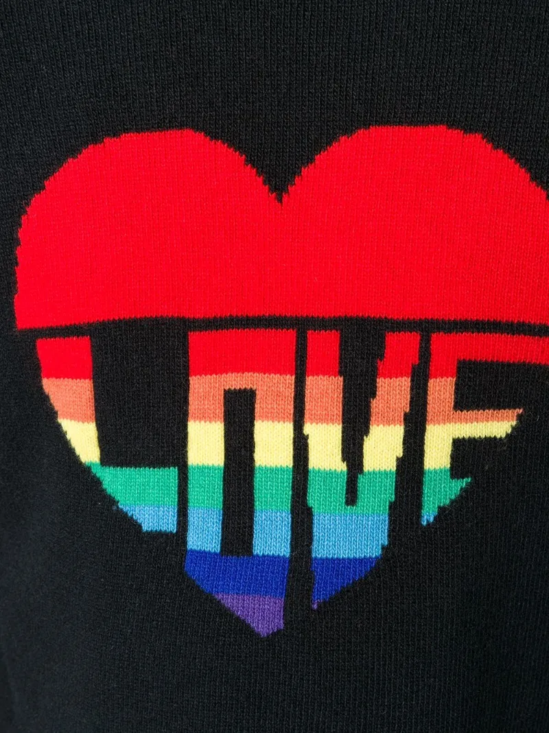 Valentino Love intarsia sweater black 