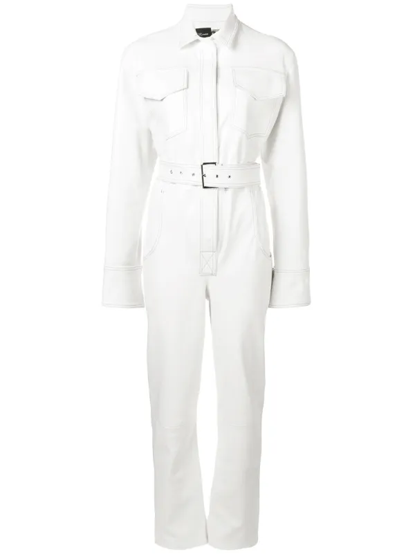 white fitted jumpsuit