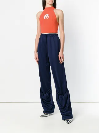 Yin Yang cropped halterneck top展示图