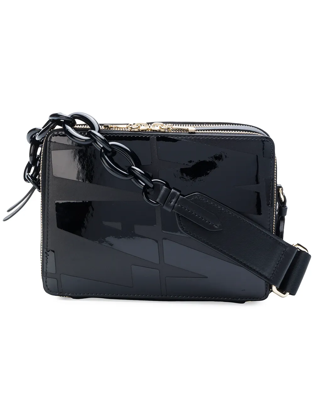Lanvin rits rond de schoudertas Zwart