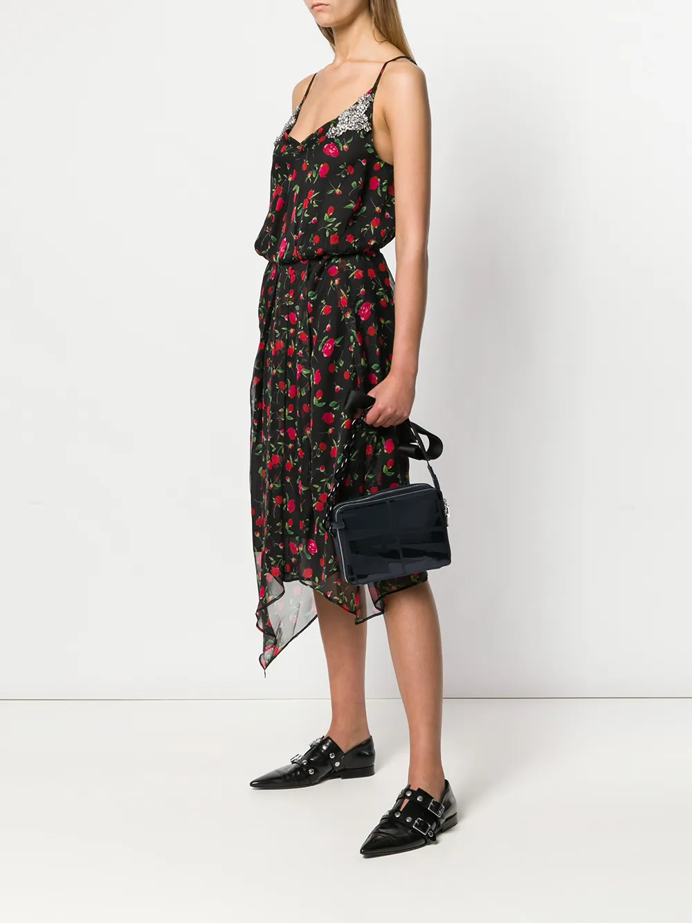 Lanvin rits rond de schoudertas - Zwart