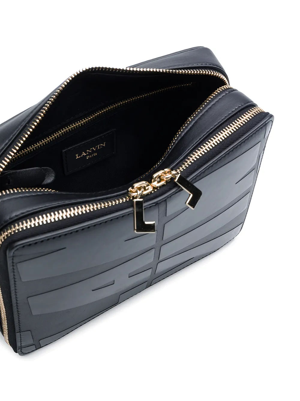 Lanvin rits rond de schoudertas Zwart