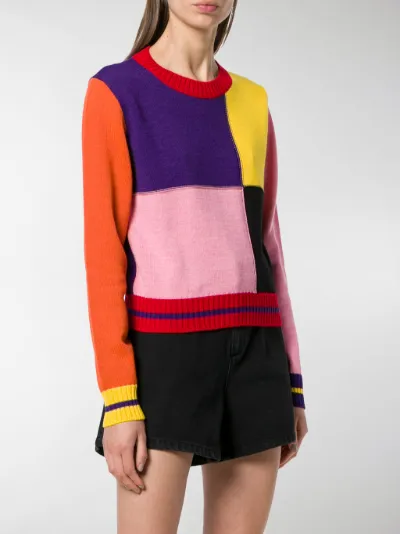MSGM colour-block sweater multicolour 