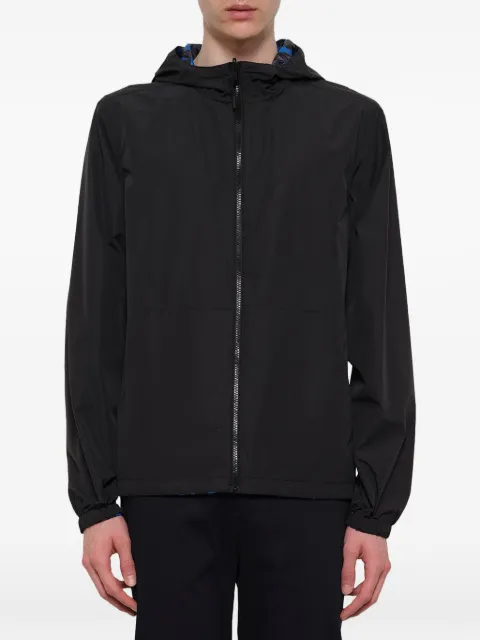 Kenzo blue, black and white leopard print reversible windbreaker