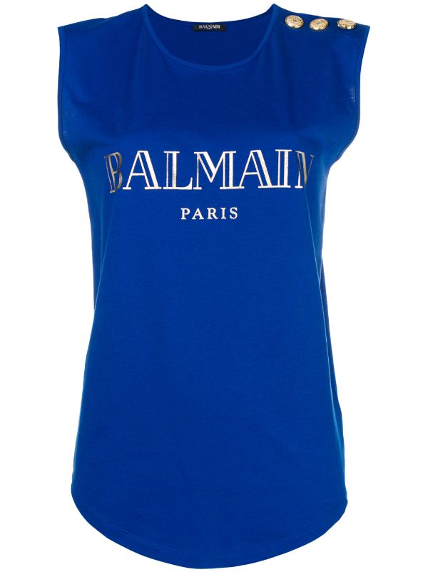 balmain blue shirt