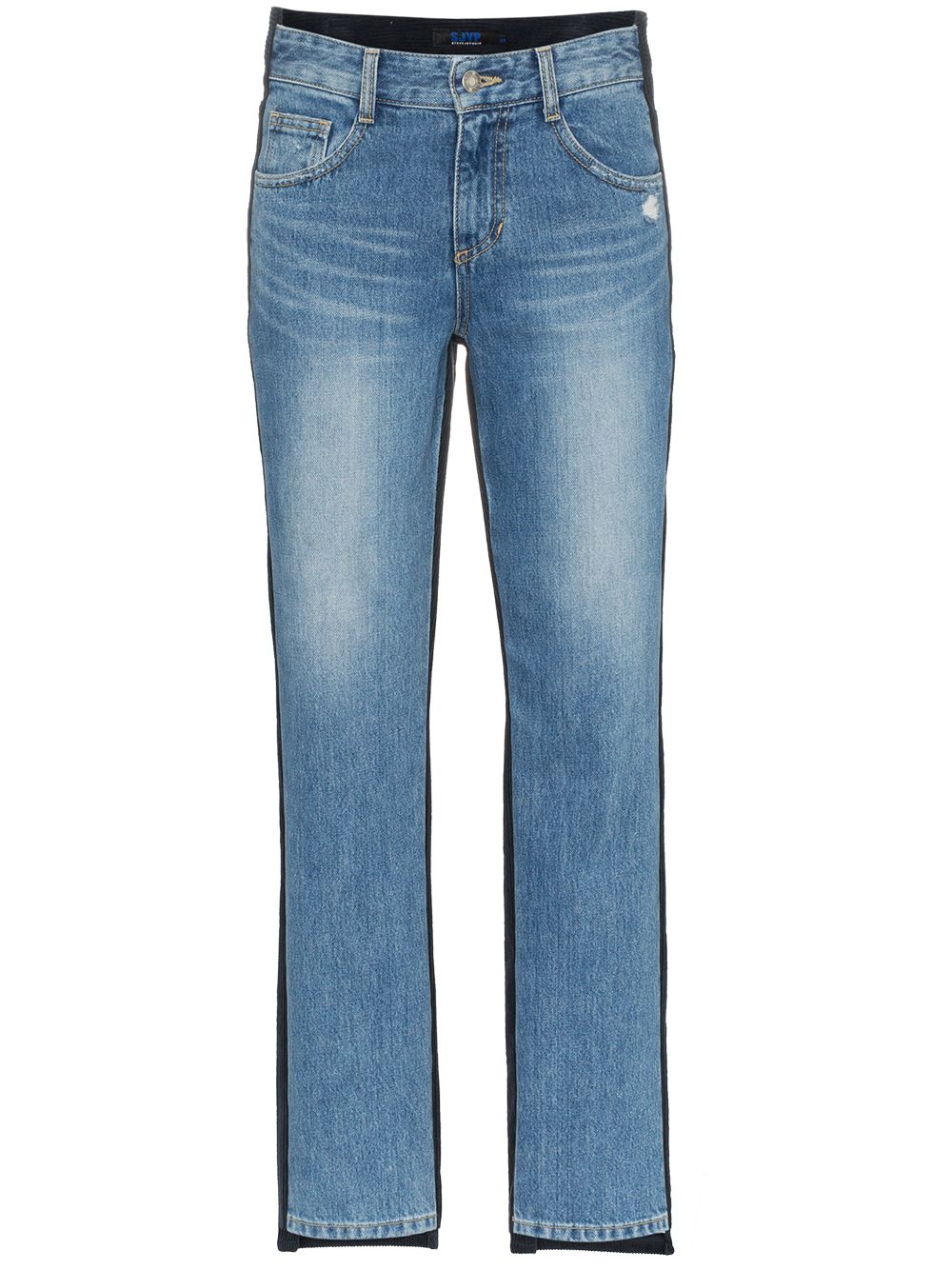 фото SJYP вельветовые прямые джинсы с классической талией