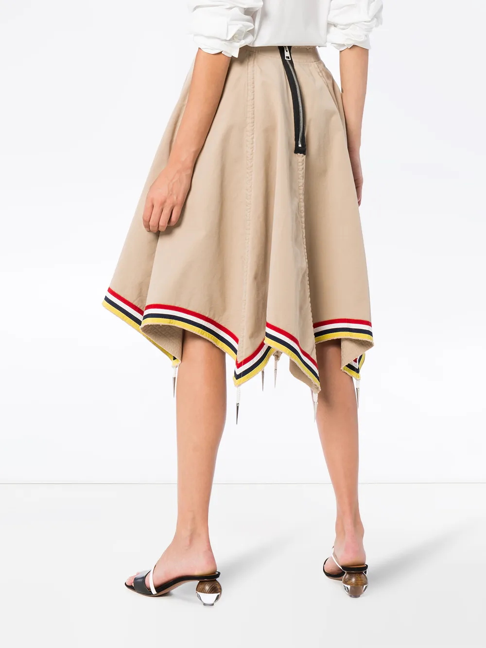 JW Anderson rok met assymetrische zoom Beige