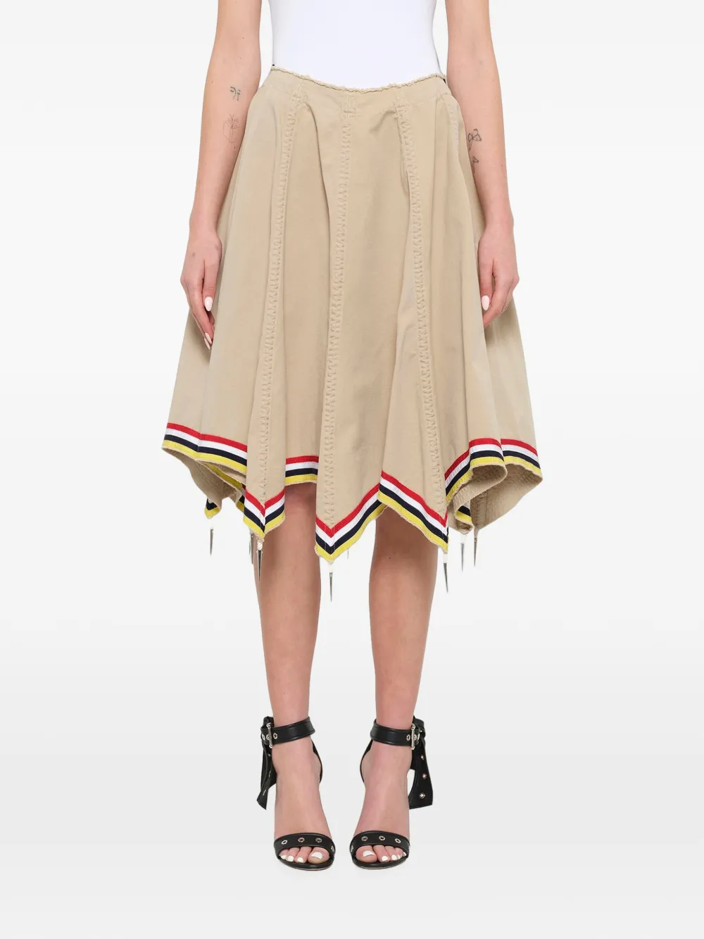 JW Anderson umbrella effect pleated midi skirt